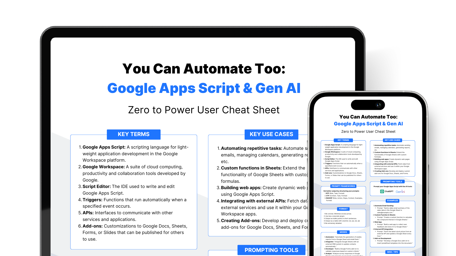 Google Apps Script Cheat Sheet